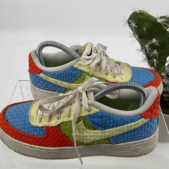 Nike Air Force Kid's 1 Low LV8 Next Nature GS‎ Hemp Sneaker Colorful  Size 5 Y - Picture 1 of 11